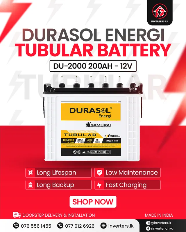 Durasol Energi 200Ah (12V) Tall Tubular, photo 1
