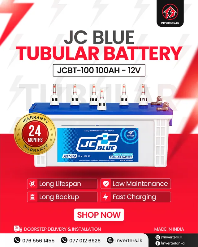 JC Blue 100Ah (12V) Short Tubular, photo 1